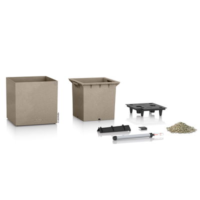 Lechuza 'Canto Stone 30 low', sandbeige, ca. 30 x 30 x H 30 cm