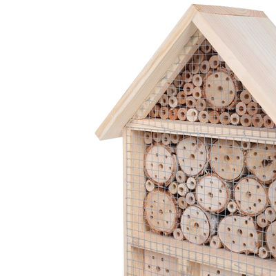 Kölle XXL-Insektenhotel, natur, Kiefernholz/Hartholz, ca. 39 x 18 x H69 cm
