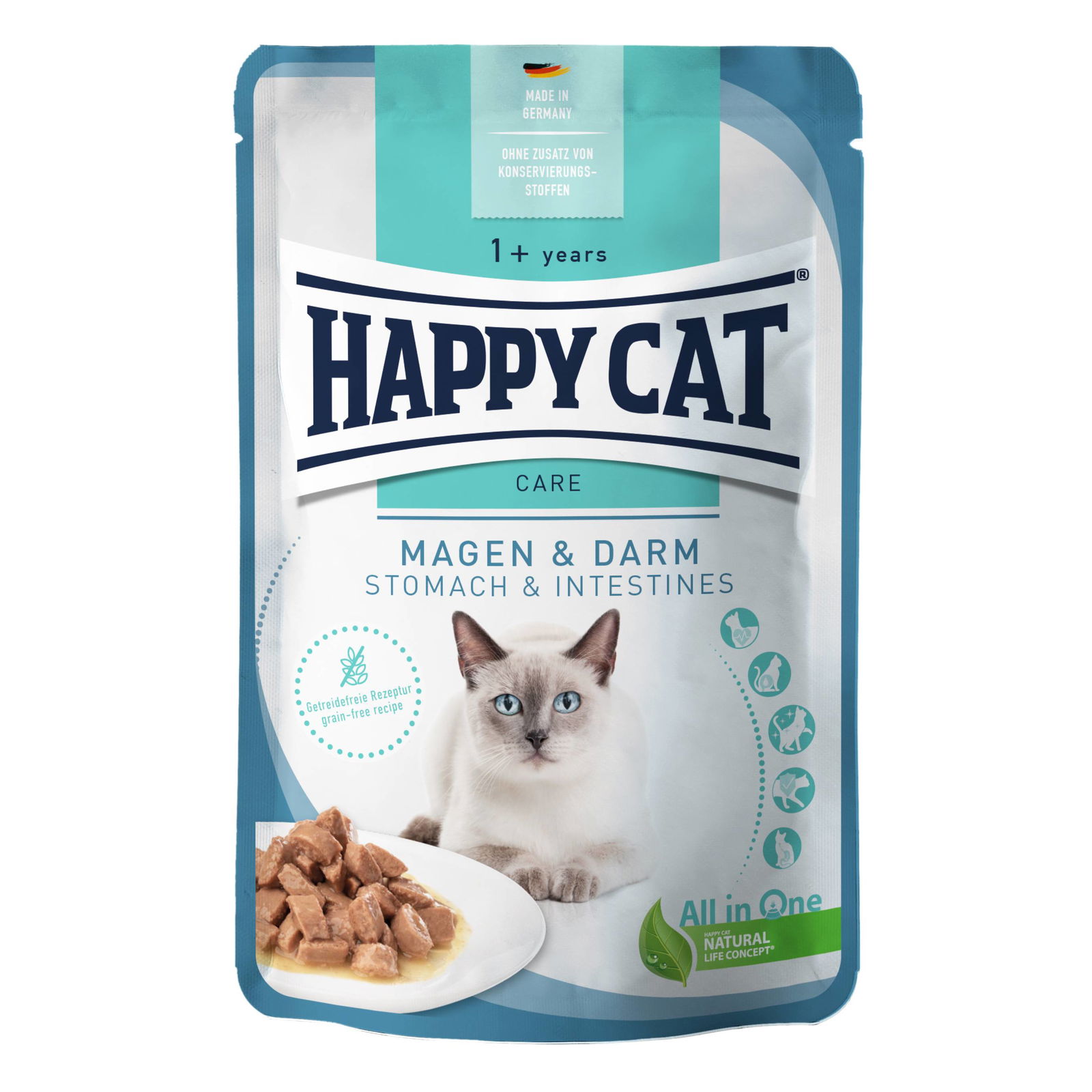 Nassfutter, Happy Cat PB Sensitive, Magen und Darm in Soße, 85 g