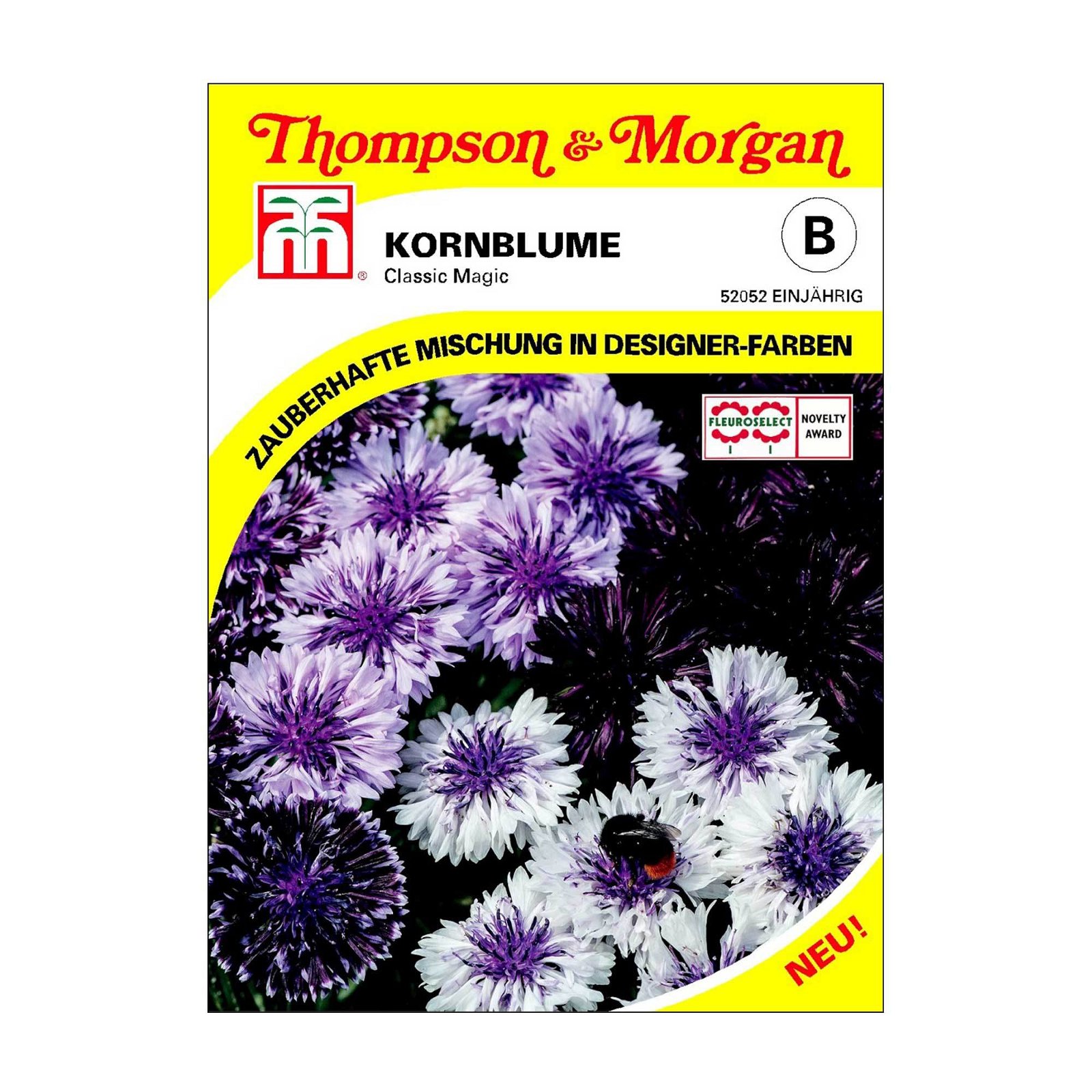 Kornblume Classic Magic, Designer-Farben, einjährig blühend, ideal in Rabatten und als Schnittblume