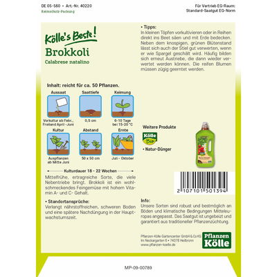 Kölles Beste Gemüsesamen Brokkoli Kölles Beste Gemüsesamen Brokkoli