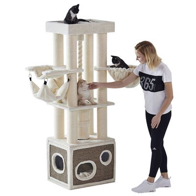 Kratzbaum 'Lilian', creme, ca. 185 x 60 x 50 cm Kratzbaum 'Lilian', creme, ca. 185 x 60 x 50 cm