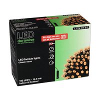 LED Twinkle Ricelight Lichterkette, 192 LEDs, klassisch warm, 14,3 m, Batterie