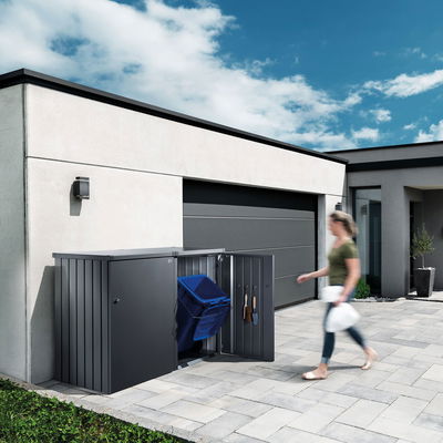 Biohort Mülltonnenbox 'Alex', dunkelgrau-metallic
