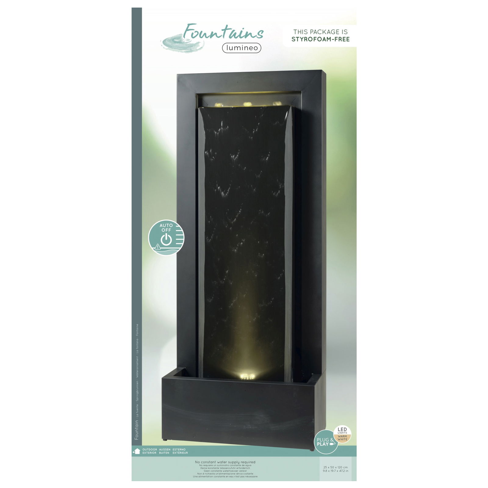 Springbrunnen, anthrazit, Höhe ca. 112 cm