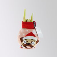 Amaryllis in Wachs, Dekor 'Pullover Silly', Muster zufällig, Blüte rot
