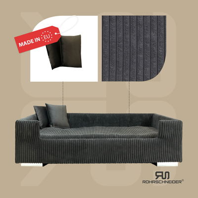 Rohrschneider Tierbett 'Hudson', dunkelgrau, ca. 57 x 90 cm Rohrschneider Tierbett 'Hudson', dunkelgrau, ca. 57 x 90 cm