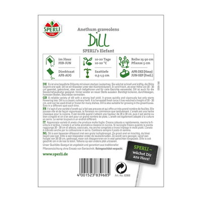 Sperli's Elefant, Dill, aromaintensiv Sperli's Elefant, Dill, aromaintensiv