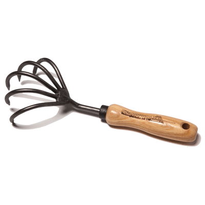 Krumpholz Blumenkralle (Grubber) mit 5 Zinken und Eschenholz-Griff, 14 cm