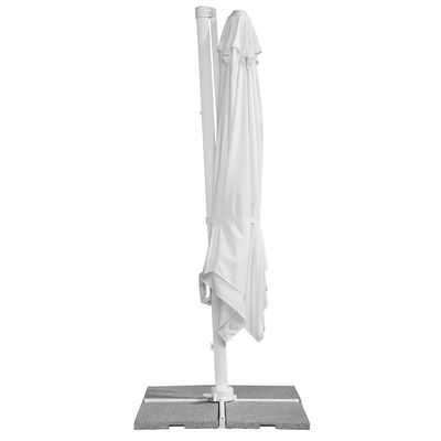 Pendelschirm 'Rhodos Twist Bianco', ca. 300 x 300 cm, weiss