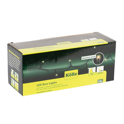 Kölle LED Lichterkette Rice Lights, klassisch warm, 40 LEDs, Länge ca. 3 m