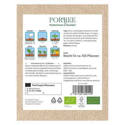 Kölle Bio Gemüsesamen Porree