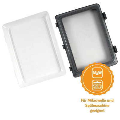 Frischhalteplatte 'Fresh & Clik', 2er-Set, blau/grau Frischhalteplatte 'Fresh & Clik', 2er-Set, blau/grau