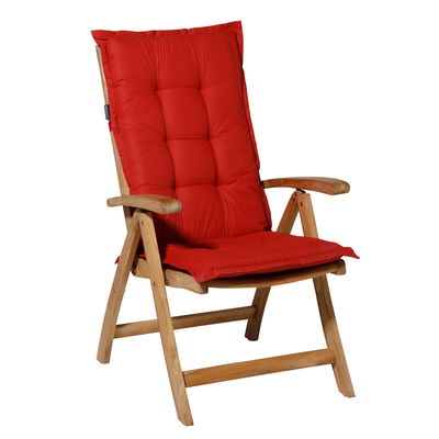 Hochlehnerauflage 'Basic', rot, ca. 120 x 50 x 5 cm