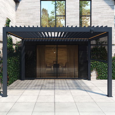 Seitenteil für Pergola, anthrazit, ca. 400 x 250 cm