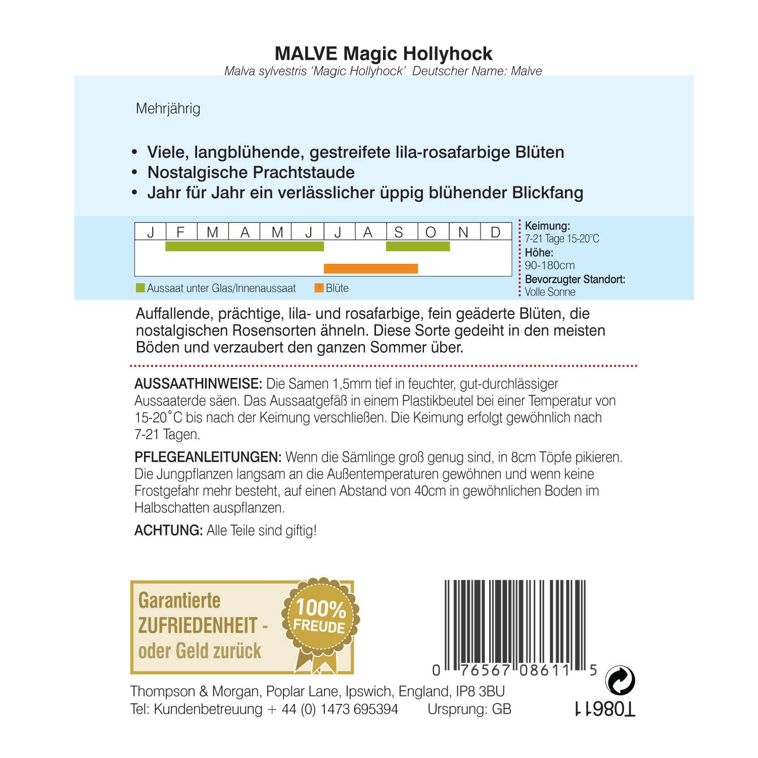 Thompson & Morgan Blumensamen Malve 