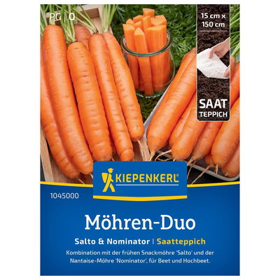 Kiepenkerl Saatteppich Möhren 'Nominator®', 'Salto®', orange