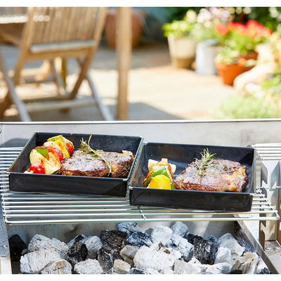 Grillschale, antihaftbeschichtet, wiederverwendbar, ca. 1,5 Liter