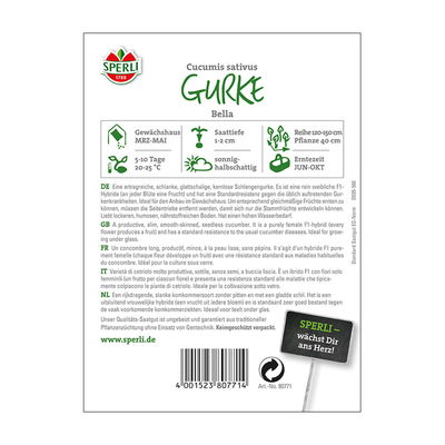 Gemüsesamen, Salatgurke 'Bella' F1 Gemüsesamen, Salatgurke 'Bella' F1