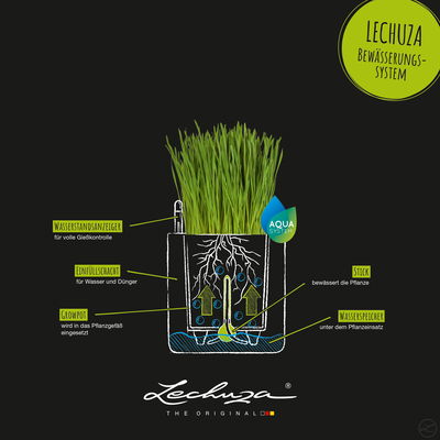 Lechuza 'Green Wall Home Kit Color', schiefergrau, ca. 48 x 15 x H 14 cm
