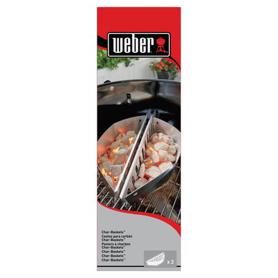 Weber® Holzkohlekörbe Char-Basket, aus verzinktem Stahl, 2-er Set