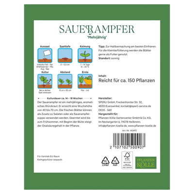 Kölles Beste Kräutersamen, Sauerampfer 'Mehrjährig'