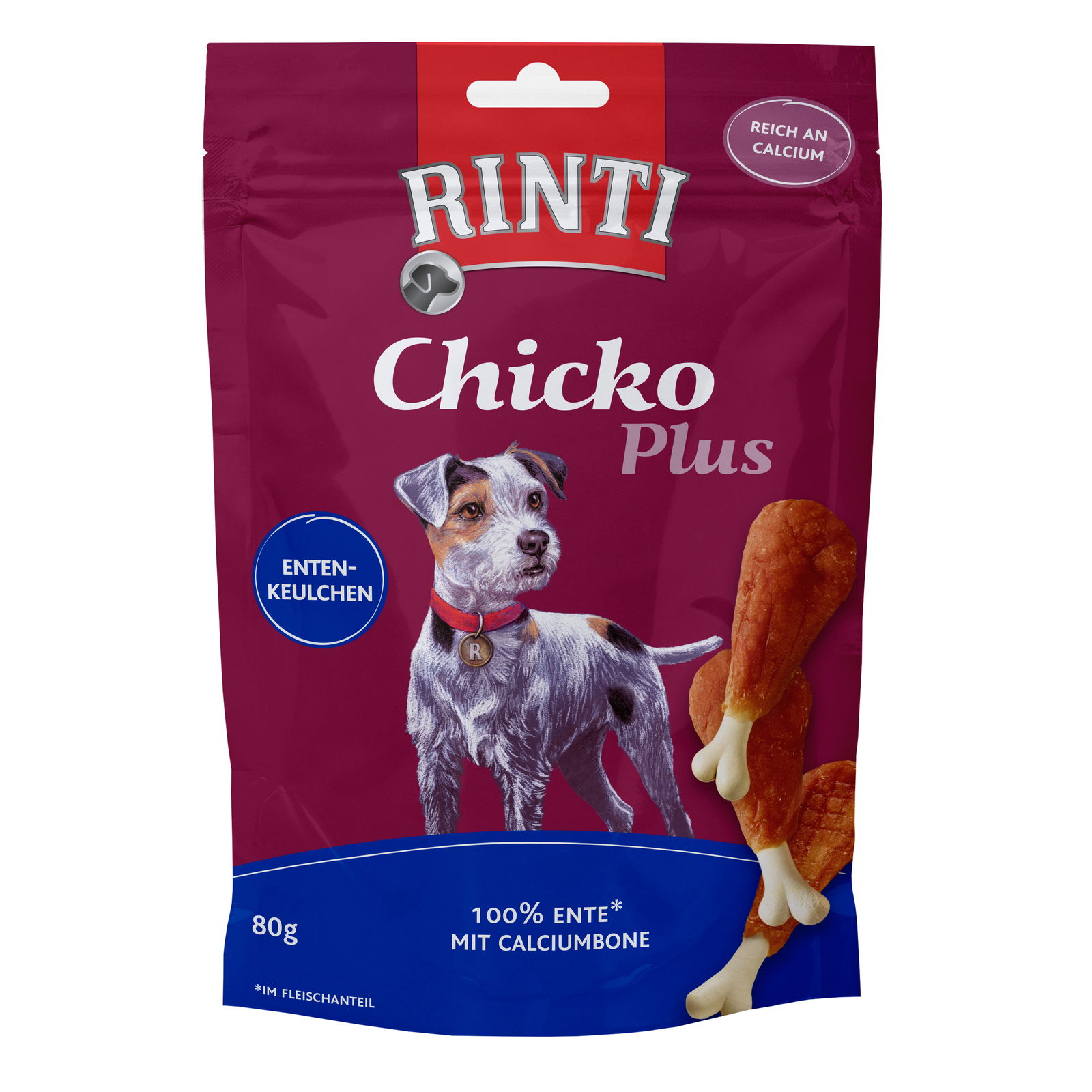 Rinti Chicko Plus, Entenkeulchen, 80 g