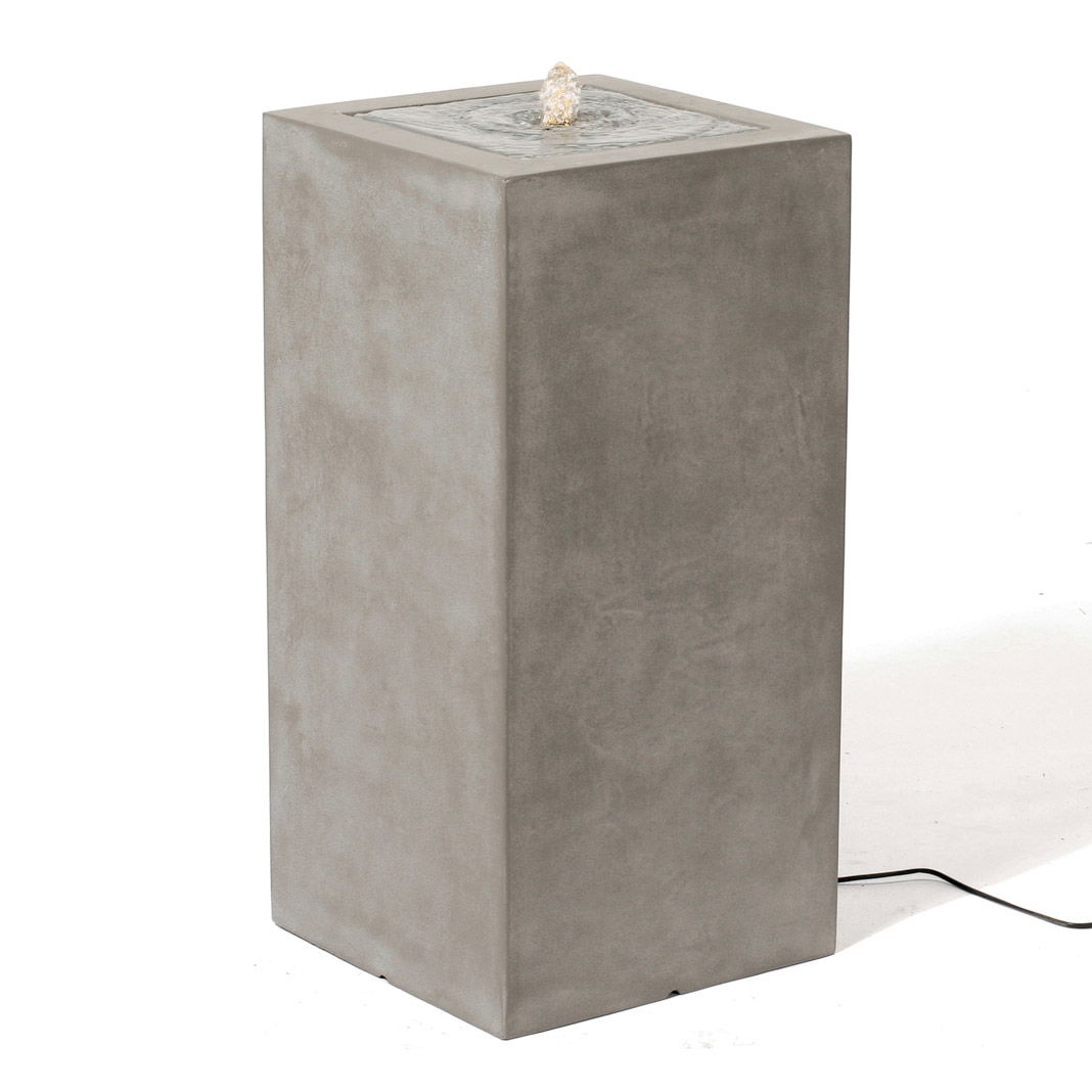 Kirschke Steingutbrunnen 'Sabadell', grau, Ø 37 x H 75 cm Kirschke Steingutbrunnen 'Sabadell', grau, Ø 37 x H 75 cm