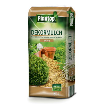 Plantop Dekormulch, natur, 39 Sack á 50 l, gesamt 1950 Liter Plantop Dekormulch, natur, 39 Sack á 50 l, gesamt 1950 Liter