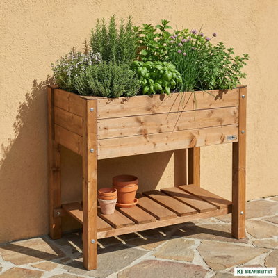 Kiefer-Hochbeet 'Emma' inkl. Wurzeltuch, FSC®-Holz, ca. 78 x 40 x 78 cm Kiefer-Hochbeet 'Emma' inkl. Wurzeltuch, FSC®-Holz, ca. 78 x 40 x 78 cm