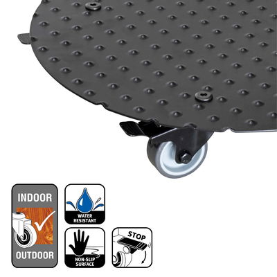 Pflanzenroller 'Alaska', Tragkraft 150 kg, anthrazit, Alu, 7 x 38 x 38 cm Pflanzenroller 'Alaska', Tragkraft 150 kg, anthrazit, Alu, 7 x 38 x 38 cm