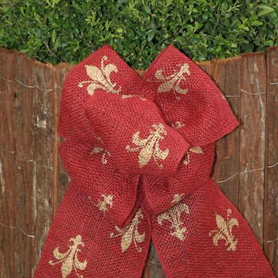 Winterschutz Deko-Juteband, dunkelrot-gold, Länge ca. 3 m