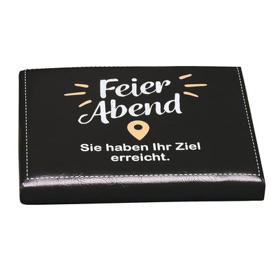 Sitzpolster 'Feierabend' für Getränkekiste, ca. 44 x 34 x 5 cm Sitzpolster 'Feierabend' für Getränkekiste, ca. 44 x 34 x 5 cm