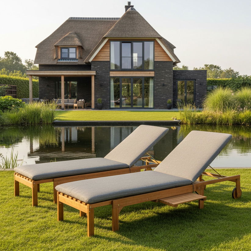 Kölle Rollliege 'Cozy' inkl. Auflagen, braun/grau