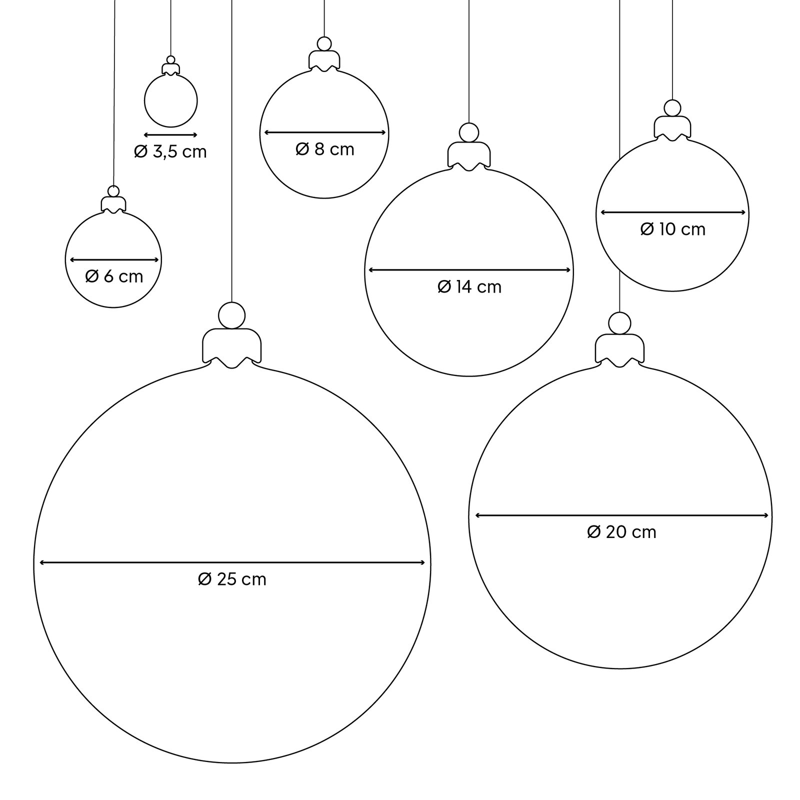 Weihnachtskugel, piniengrün, Ø 20 cm