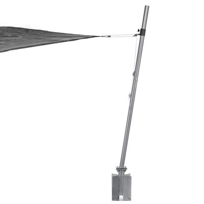 Mast für Sonnensegel, silber, Edelstahl