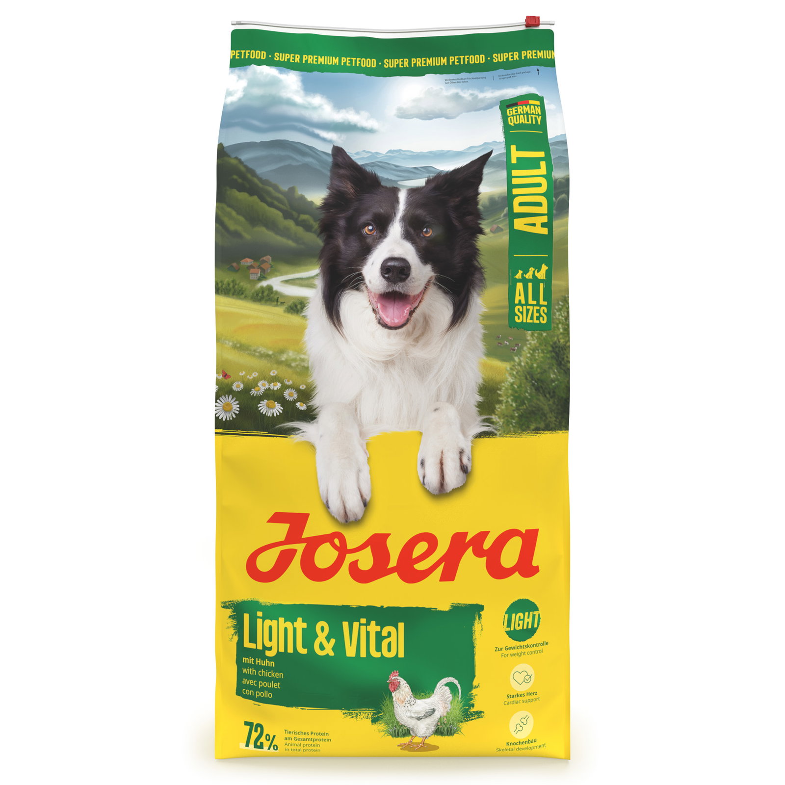 Josera Hundefutter Adult Light & Vital mit Huhn, 12,5 kg