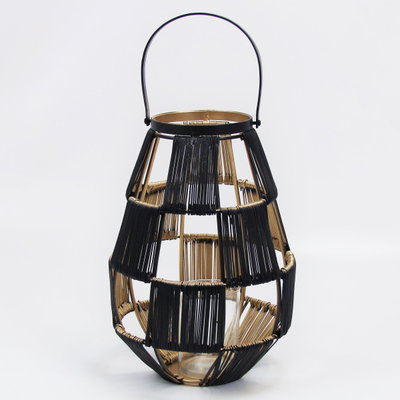Windlicht in Schwarz und Gold online kaufen