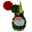 Gewachste XL-Amaryllis- Zwiebel, rote Blüte, mit Strickmütze 'Weihnachtsmann'