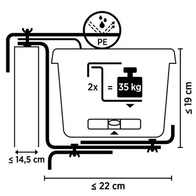 Geli Blumenkastenhalter aus Bandeisen, grau, 3-fach verstellbar