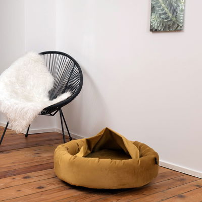Kuschelinsel 'Lajos M', gelb, Ø 68 cm Kuschelinsel 'Lajos M', gelb, Ø 68 cm