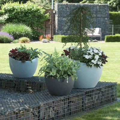 Scheurich Pflanzgefäß 'Wave Globe,' stony grey, ca. Ø 60 x H 44,7 cm Scheurich Pflanzgefäß 'Wave Globe,' stony grey, ca. Ø 60 x H 44,7 cm