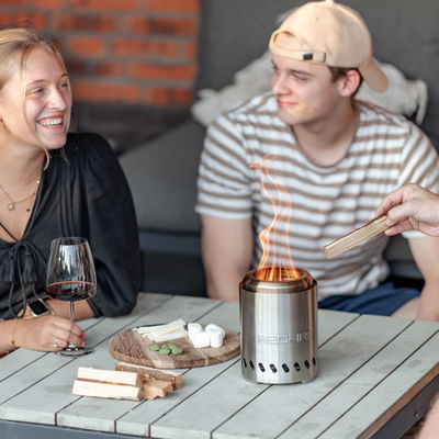 Tischfeuer 'Volcano', silber, Gr. M, Ø21 x H24,5 cm Tischfeuer 'Volcano', silber, Gr. M, Ø21 x H24,5 cm