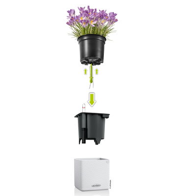 Lechuza 'Cube Color 14', weiß, ca. 14 x 14 x H 13,5 cm