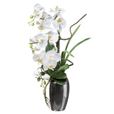 Künstlicher Phalaenopsis, weiß, Höhe ca. 68 cm