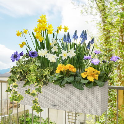 Lechuza 'Balconera Cottage 80', lichtgrau, ca. 79 x 19 x H 19 cm