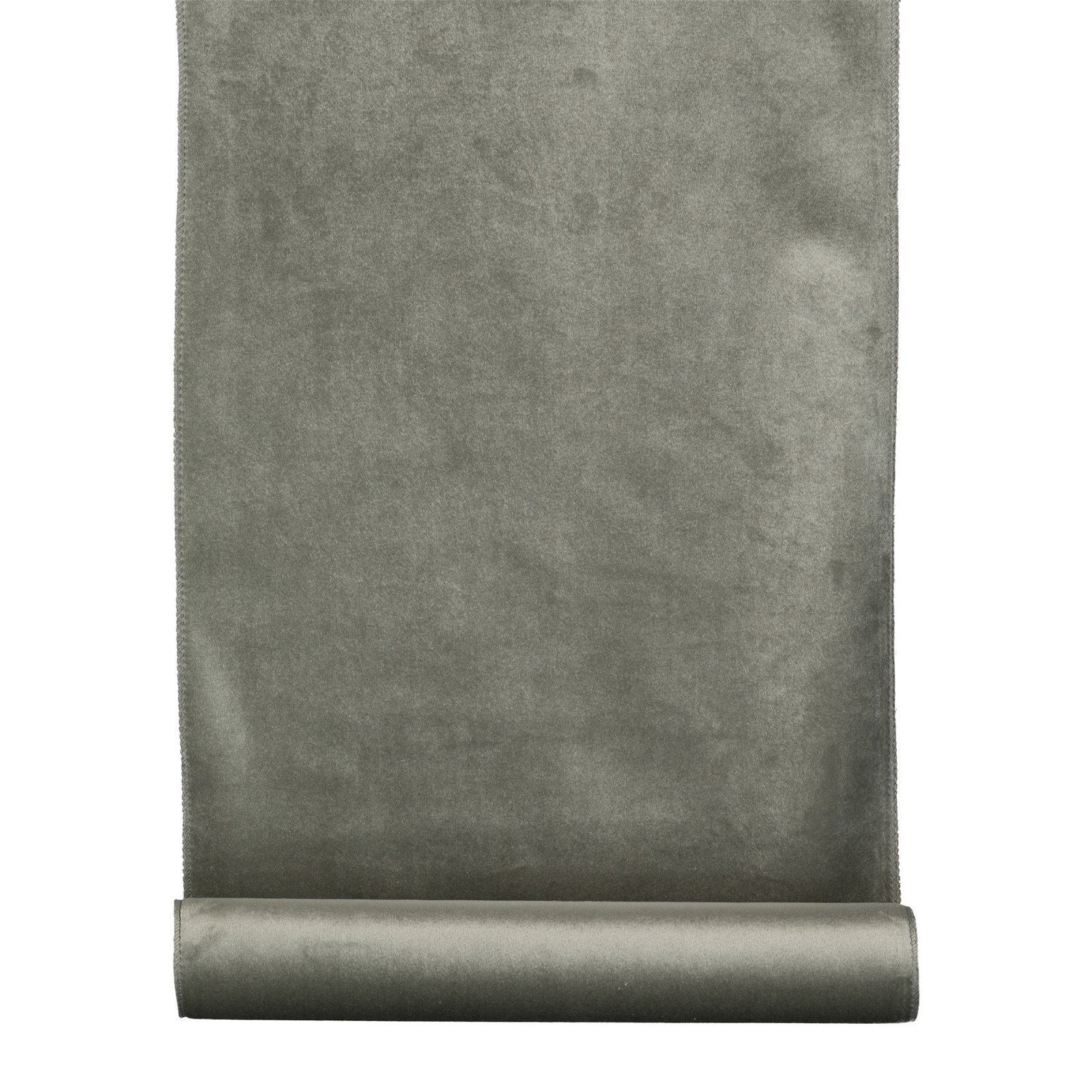 2er-Set Dekostoffrolle, Samt, in Silber, 35 x 180 cm