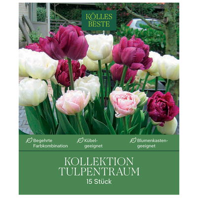 Tulpenkollektion 'Tulpentraum', rosa, weiß, lila, Größe 12+, 15 Blumenzwiebeln Tulpenkollektion 'Tulpentraum', rosa, weiß, lila, Größe 12+, 15 Blumenzwiebeln