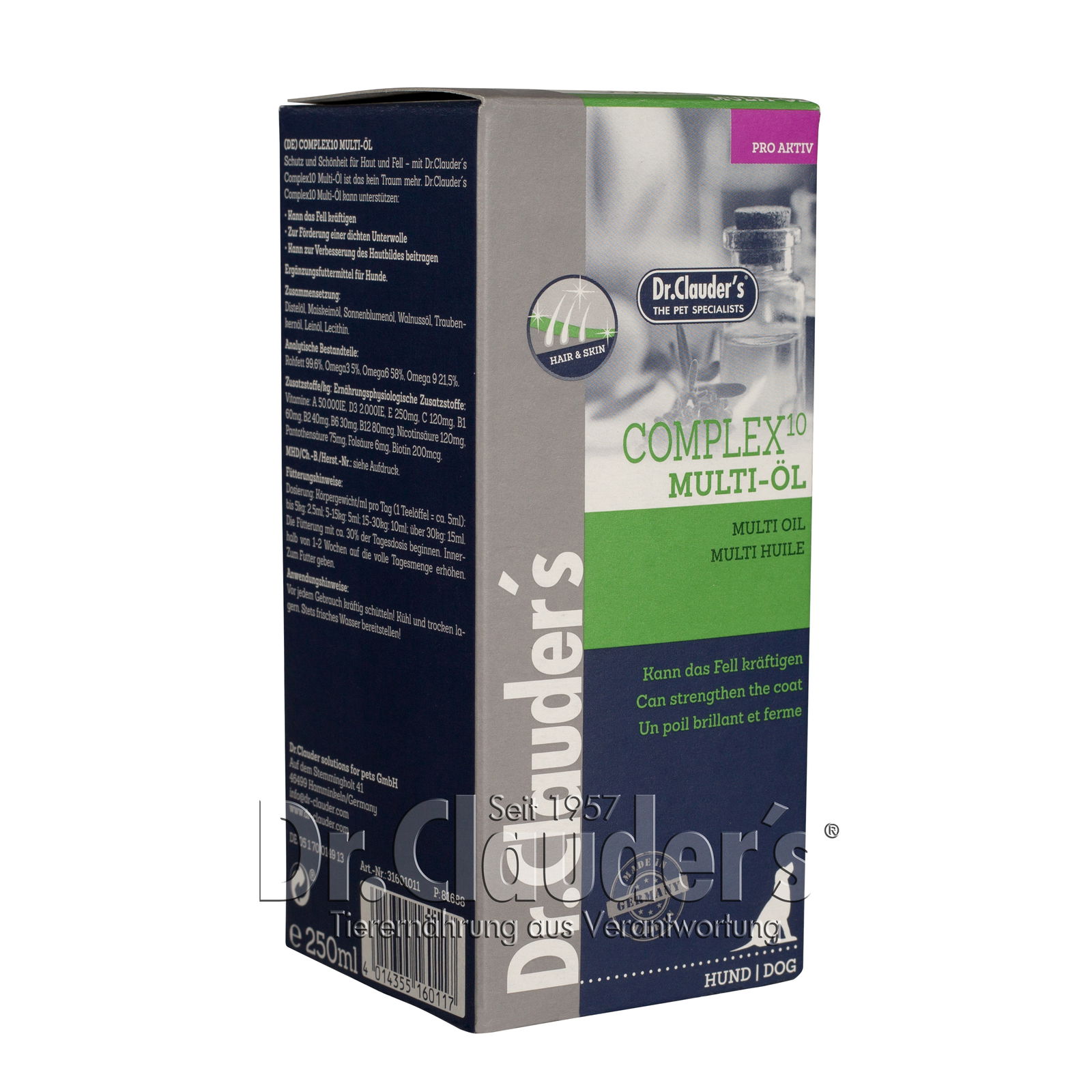 Dr. Clauder's Dog Hair & Skin Complex10 Öl, 250 ml