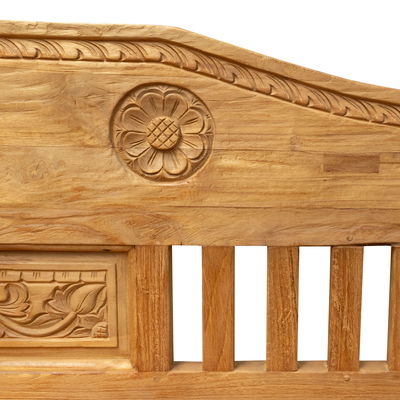 Old Teak Bank Madura, ca. 220 cm lang, Teakholz, recycelt und zertifiziert